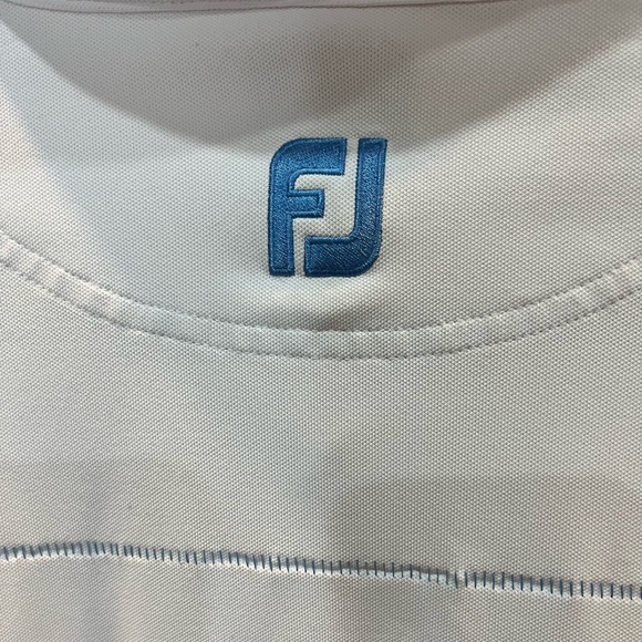 FootJoy Golf Polo Shirt Men's Size XL White Preppy With Golf Club Logo - Picture 4 of 5
